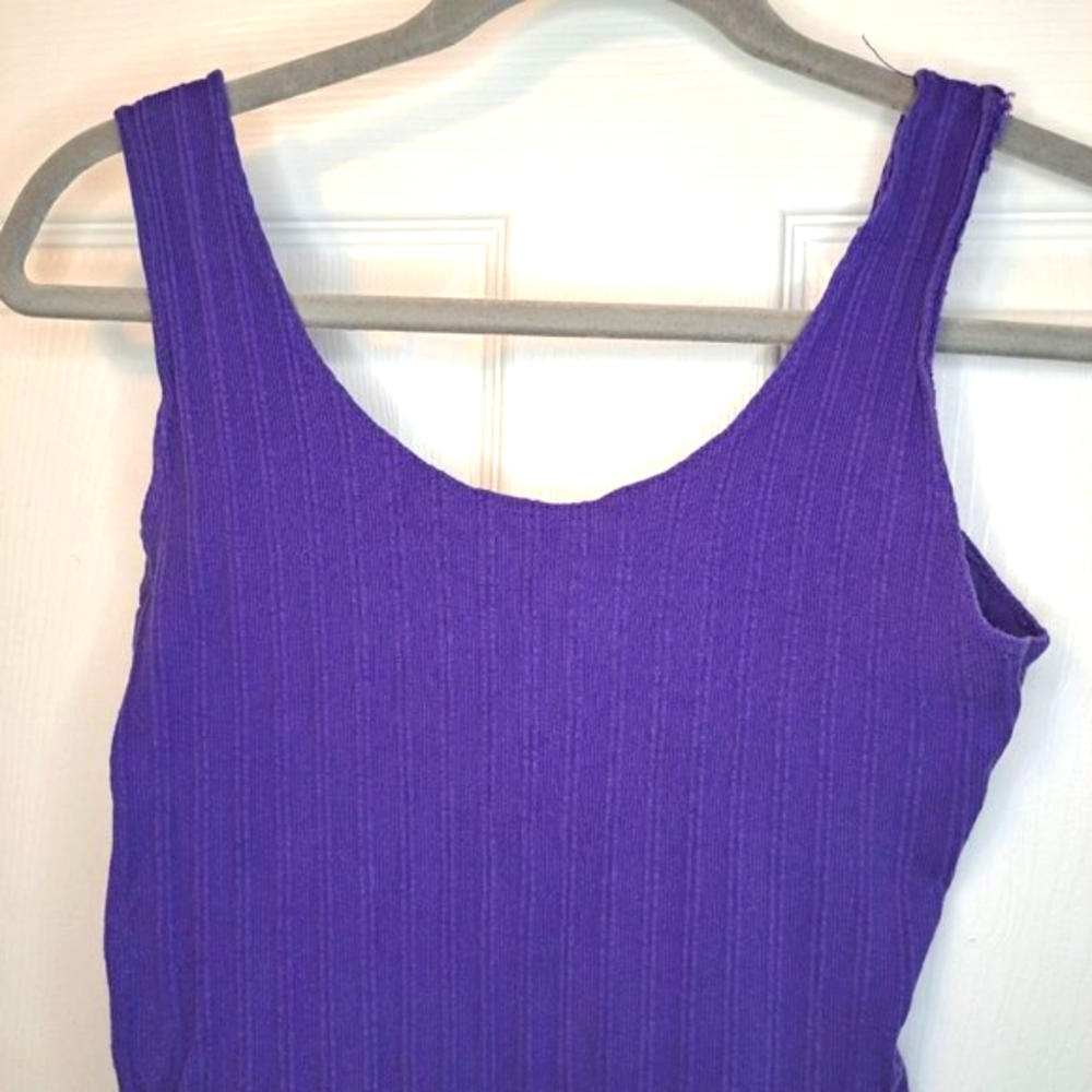 Betty Blue Ribbed Sleeveless Bodysuit Size Large - Picture 3 of 6